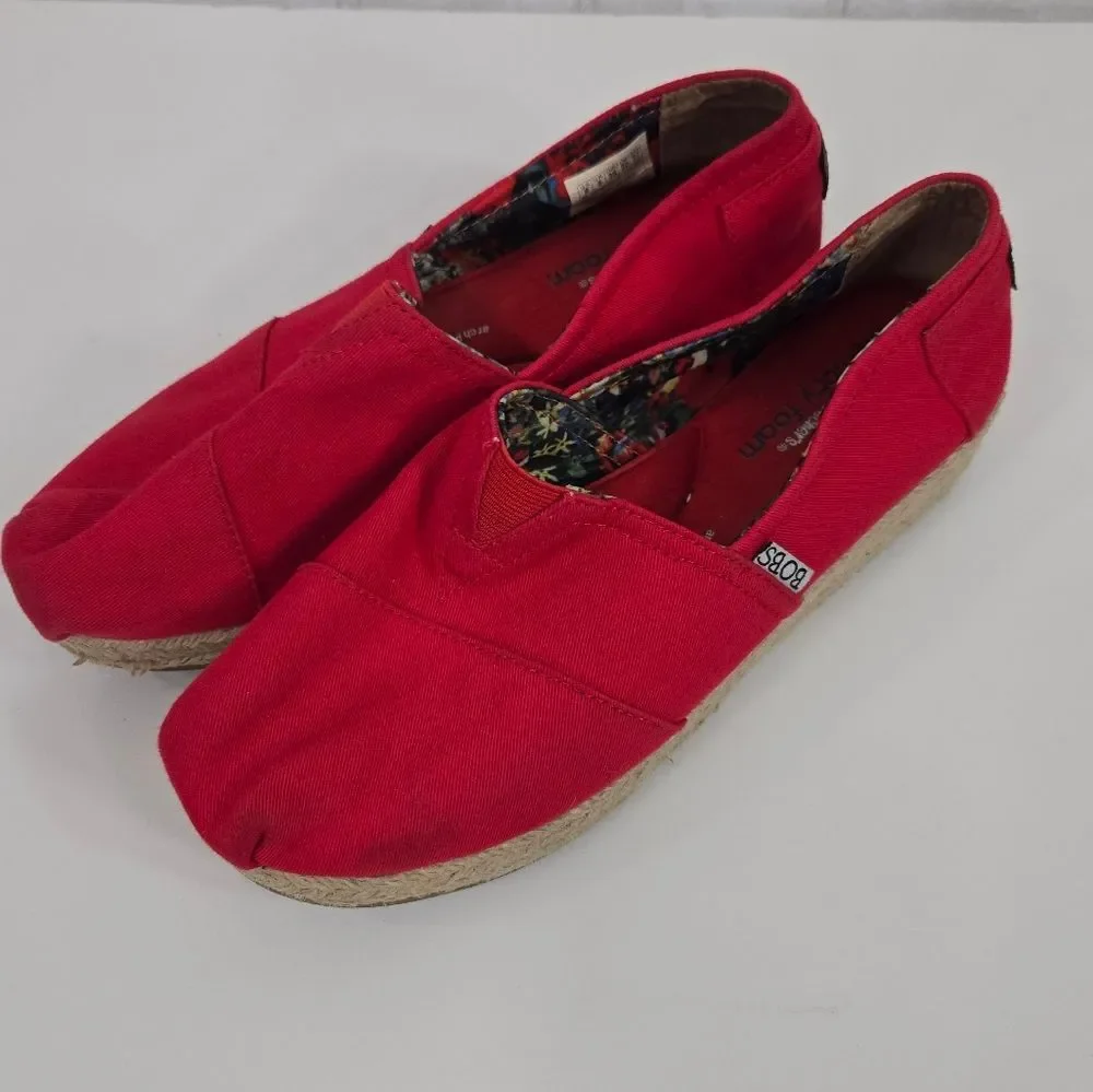 BOBS memory foam red wedges